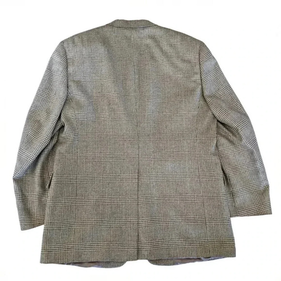 HART SCHAFFNER MARX Plaid Sport Coat Blazer Size 42 Silk Blend  Two Button - Picture 7 of 10